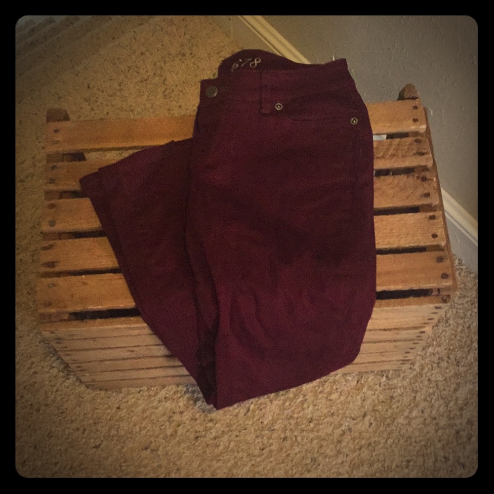 Burgundy Skinny Jeans